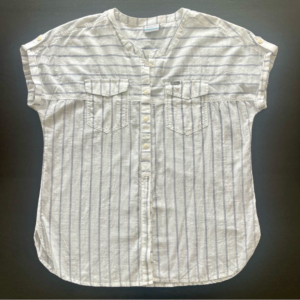 Columbia Striped White Shirt